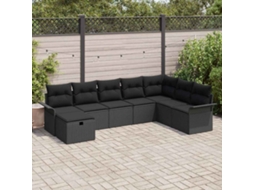Vidaxl Conjunto De Sofá De Jardim 8 Unid. Rattan Sintético