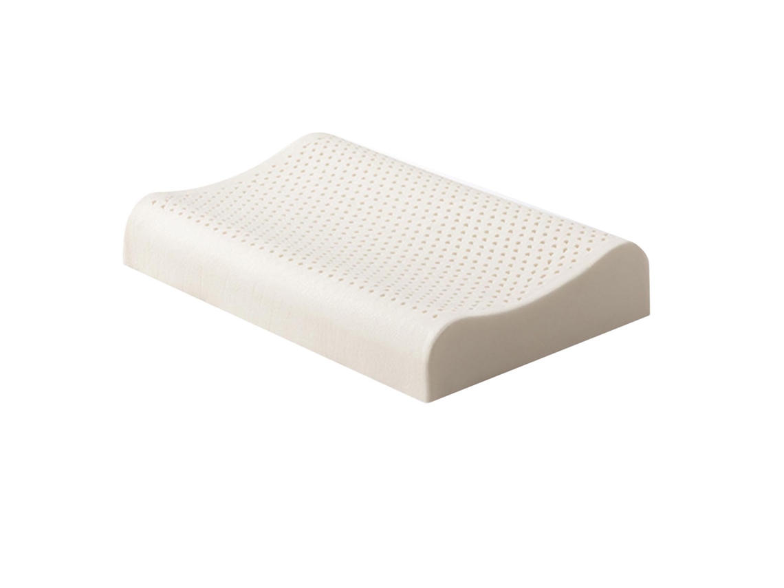 Travesseiro de látex respirável, suporte cervical ergonômico, sono reparador S/MARCA