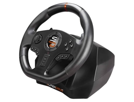 Subsonic Sa5595 Pc Gaming Controller Black Usb Steering Wheel Pedals