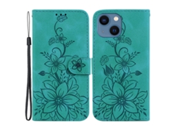 Capa Para Iphone 15 Plus Pele Sintética Anti-choque Verde