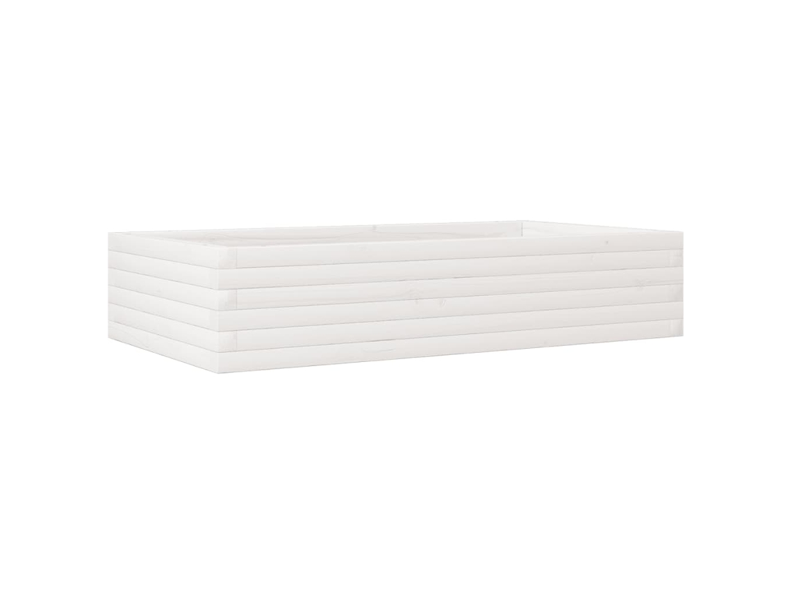 Garden Planter, Garden Planters Vidaxl Branco Madeira De Pinho (110 X 60 X 23 Cm)