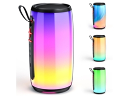 Alto Falante Bluetooth Portátil Alto Falante Sem Fio À Prova Dágua Com Luzes Coloridas Suporte Para Cartão Tws/tf/usb/aux Som Estéreo Hd Lalamoli (Recondicionado Como Novo)