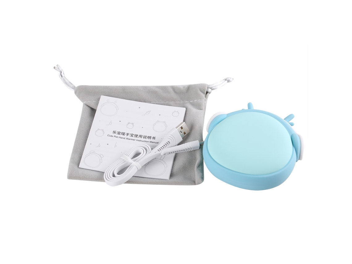 Laxiscreed Aquecedor De Mãos Lechong Mini Com Carregamento Usb E Função À Prova De Explosão Azul