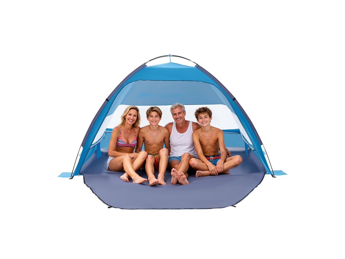 Tenda De Praia Para 4 Pessoas, Proteção Solar Upf 50 Ou Superior, Para Piqueniques Vevor