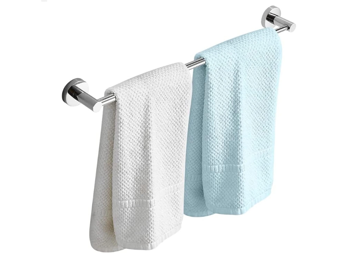 Barra De Toalha Redonda Em Aço Inoxidável, Suporte De Toalha Parede, Montagem Com Parafusos, 30cm A 120cm Opcional, Para