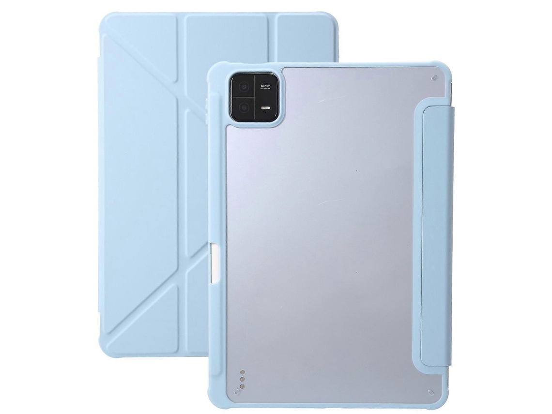 Capa para tablet de couro sintético transparente e acrílico Webake