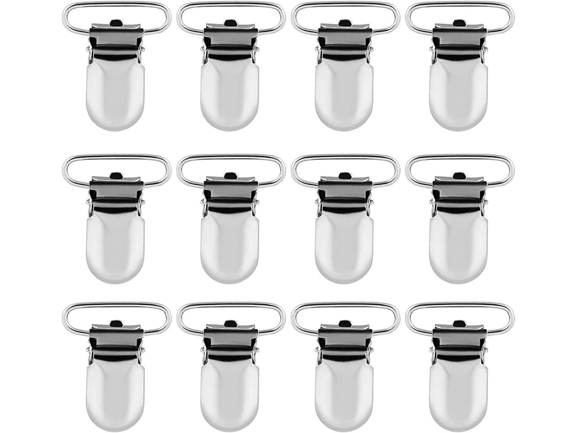 12 Unidades Metálico Pacifier Clipe, Pacifier Holders Pacifier Clips