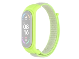 Bracelete Silicone Ajustável Anti-Perda para Xiaomi Mi Band 3/Band 4/Band 5/Band 6/Band 7 Amarelo Fluorescente