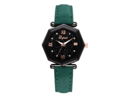 Relógio de Pulso Feminino Lvpai de Quartzo com Cinto Pu Estilo Simples Elegante Verde