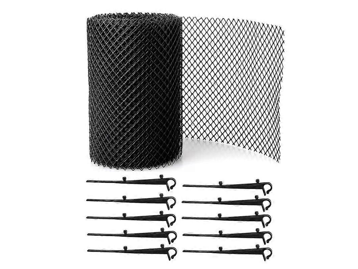 Protector de Canalones de 6m Guardacubos Antihojas Resistente Al Clima Con 10 Clips de Montaje