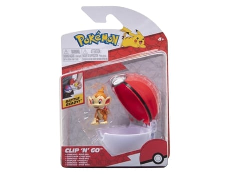Muñeco Chimchar Y Poke Ball De La Colección Clip N Go De Pokémon Bizakvolumen