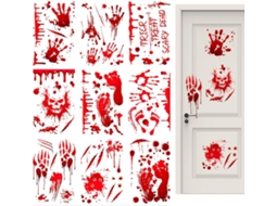 Adesivos Fenêtre Empreintes De Main Saignantes 9 Pièces Décorations