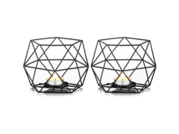 Yuru suporte para Velas, Suporte Geométrico de Metal para Velas de Chá e Velas de Coluna, Centerpieces para Casamento