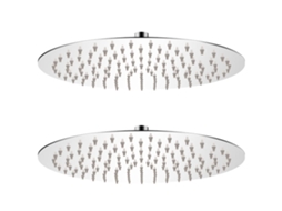 Vidaxl Cabeça De Chuveiro 2 Pcs Aço Inoxidável Ø 30 Cm