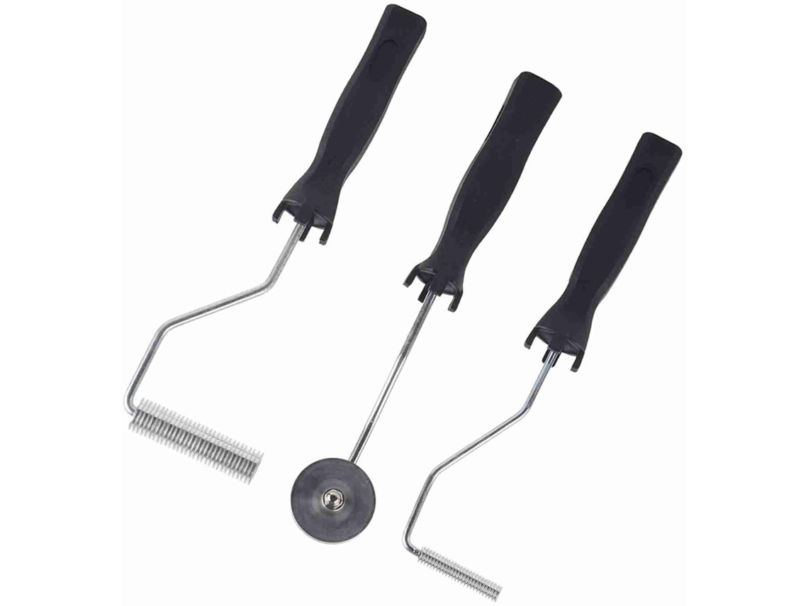 Conjunto De Rolos Endurecedores Fibra Vidro Para Laminação Bolhas E