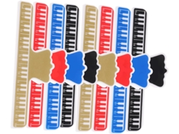 Conjunto de 8 alfinetes de ABS para partituras, fáceis de transportar e seguros, ideais para livros e partituras de piano.