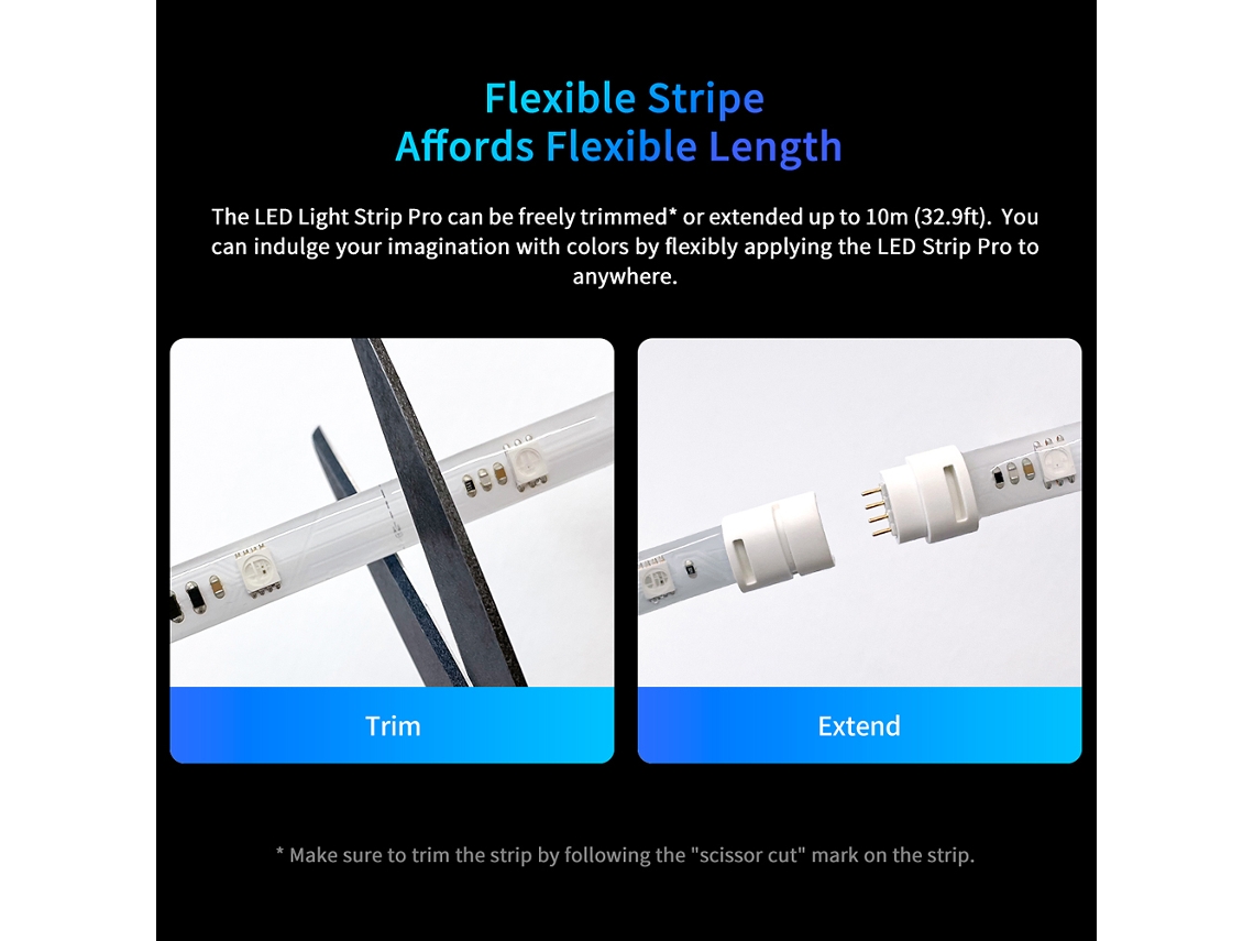 Aetheria faixa de Luz Led Inteligente Yeelight Chameleon Rgb Flexível com Homekit Alexa Smartthings