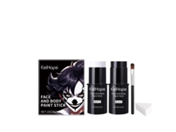 Conjunto de Bastões de Maquilhagem Facial Halloween com Cores Intensamente Vibrantes, Tema Clown LAXISCREED