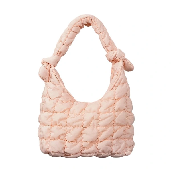 Bolsa Tote Acolchoada Feminina Estilo Nuvem, Rosa AQUAFORGE