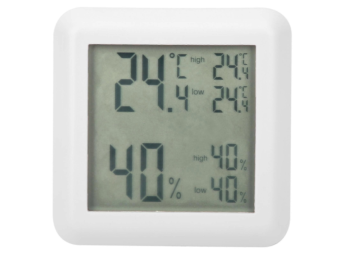 Termômetro E Higrômetro De Mesa Digital Com Tela Lcd Para Monitoramento De Temperatura E Umidade.