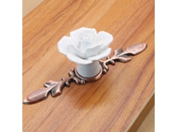 Puxador De Gaveta Rose, Elegante, Em Liga De Cerâmica, Para Portas De Armários E Guarda Roupas, Tamanho P 118x 40x 37mm