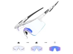 (estilo 2, Branco) Óculos De Ciclismo Fotocromáticos Uv400, Com Lentes Fotocromáticas E Proteção Uv.