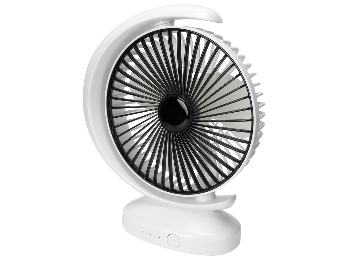 Ventilador Elétrico Portátil Usb 3 Velocidades Branco
