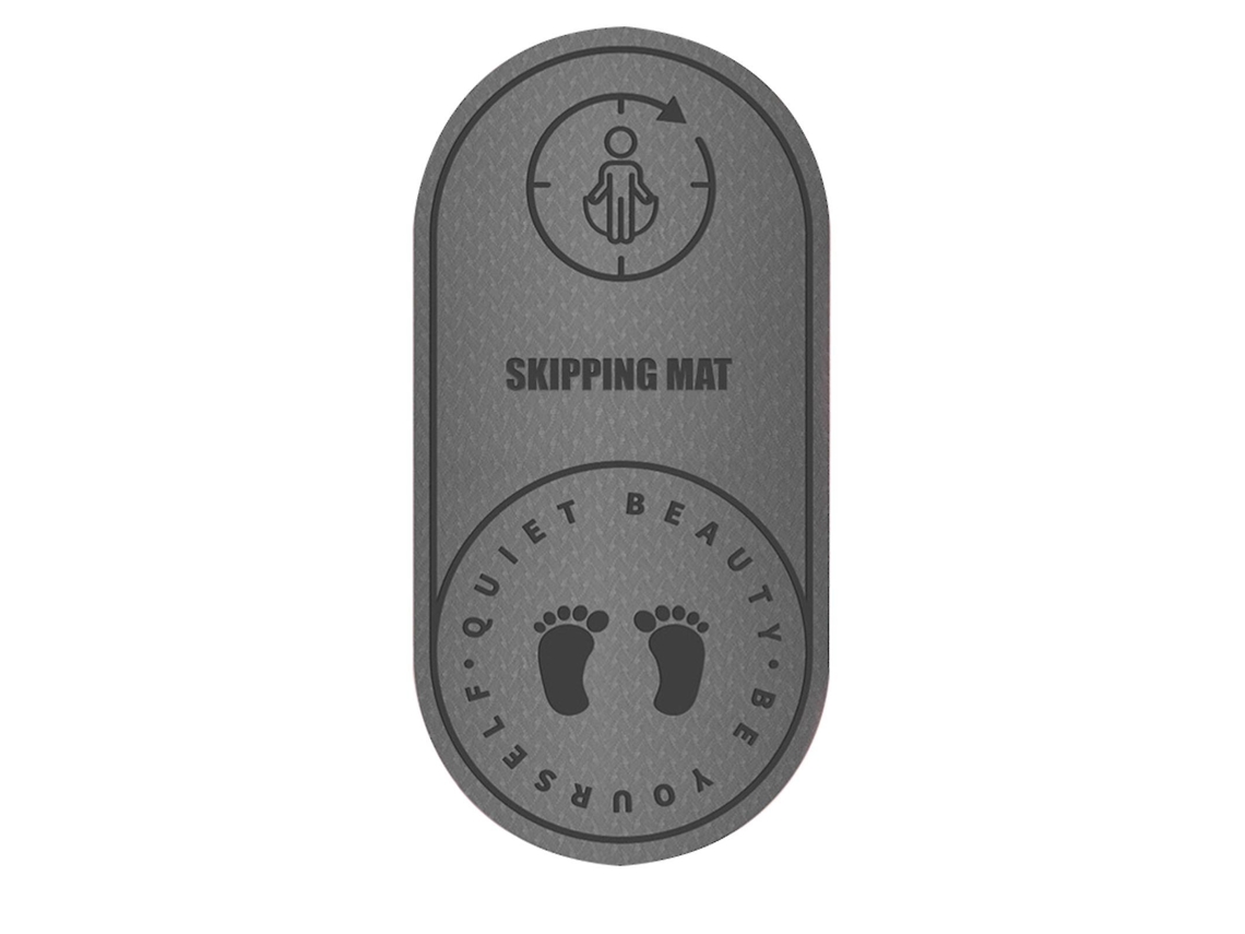 Rebe-tapete De Saltar La Cuerda Protector De Rodillas Absorción De Impactos Antideslizante Duradero Para Interior 6mm Gris