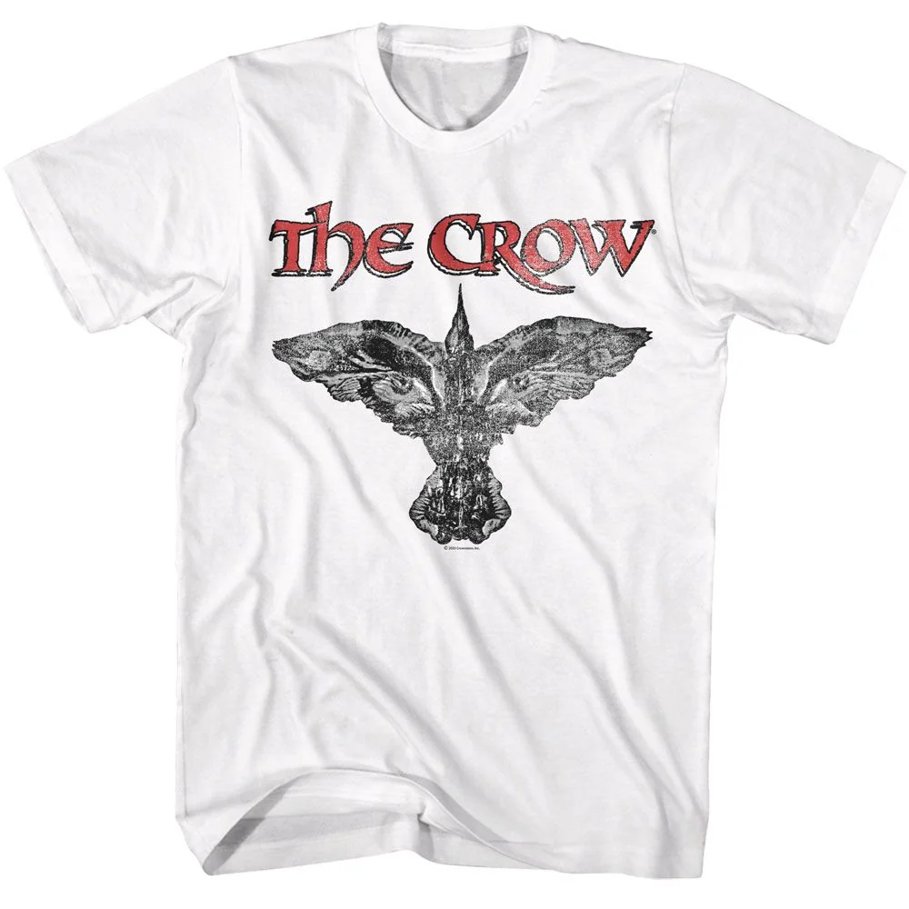 Rockinstone The Crow Movie Logo And Crow White Adult T-shirt Size:s