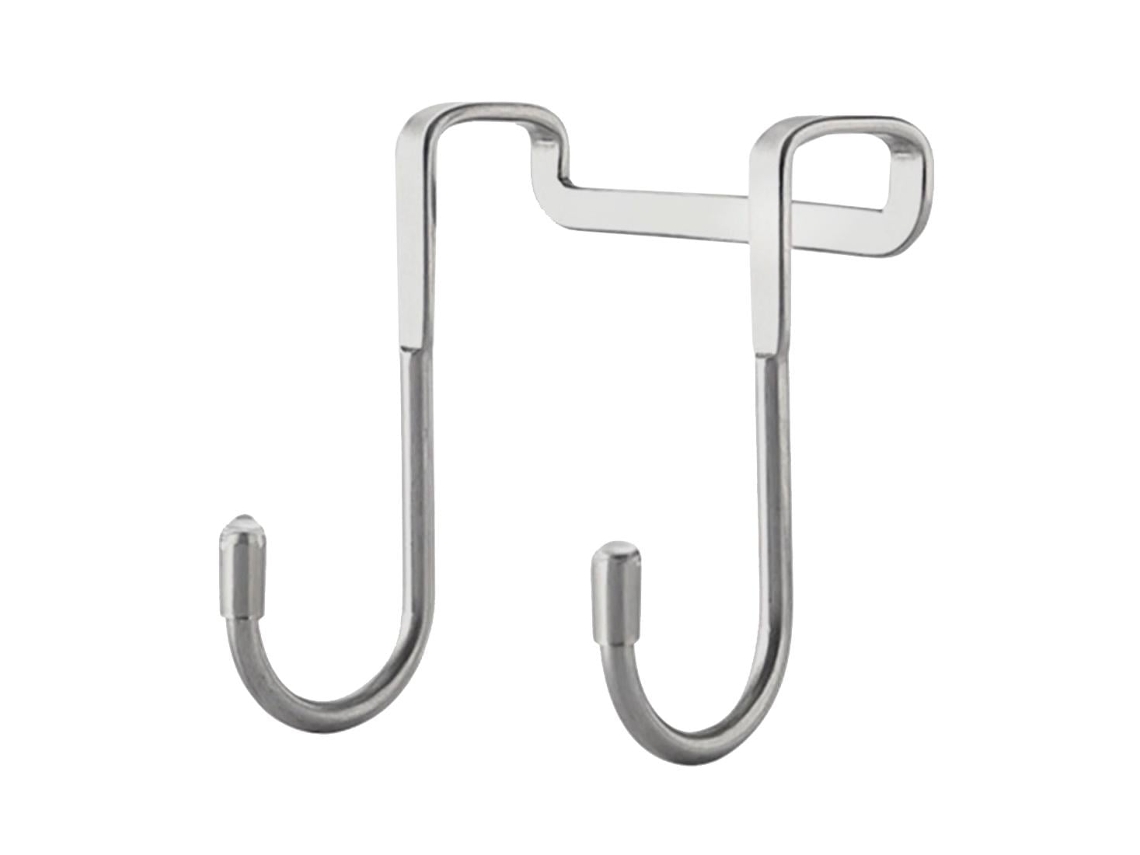 Gancho Duplo para Porta, Aço Inoxidável Prateado BRILVIBERA
