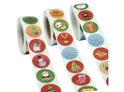 Adesivos de Natal 3 Rolos Stickers Decorativos Presentes