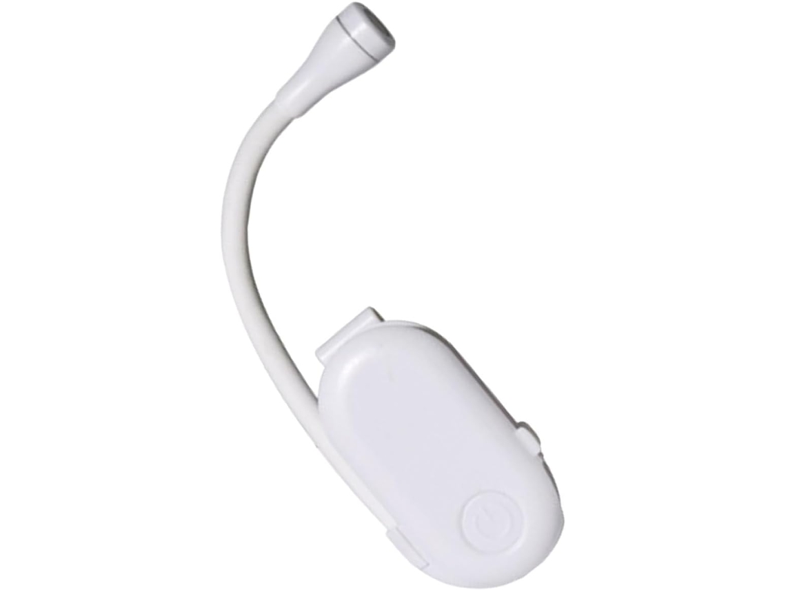 Mini Luminária De Leitura Recarregável Via Usb Com Clipe, Flexível E Compacta, Luz Branca Para Escritório, Quarto