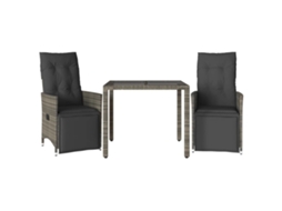 Bistro Set, Bistro Sets Vidaxl Cinzeto Rattan / Vime (90 X 90 X 75 Cm)