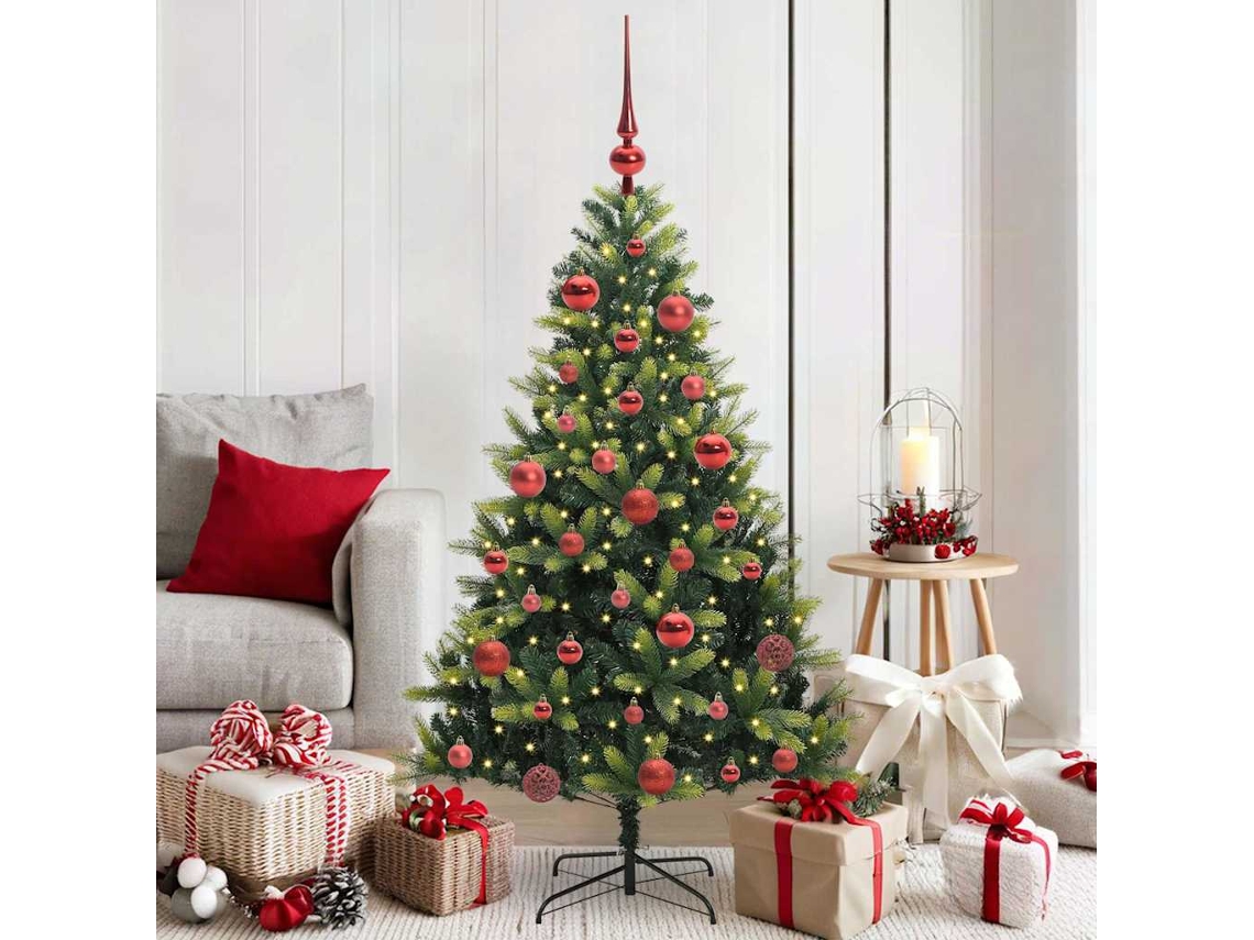 Vidaxl Árvore De Natal Artificial Com Hastes Flexíveis 150 Leds Verde