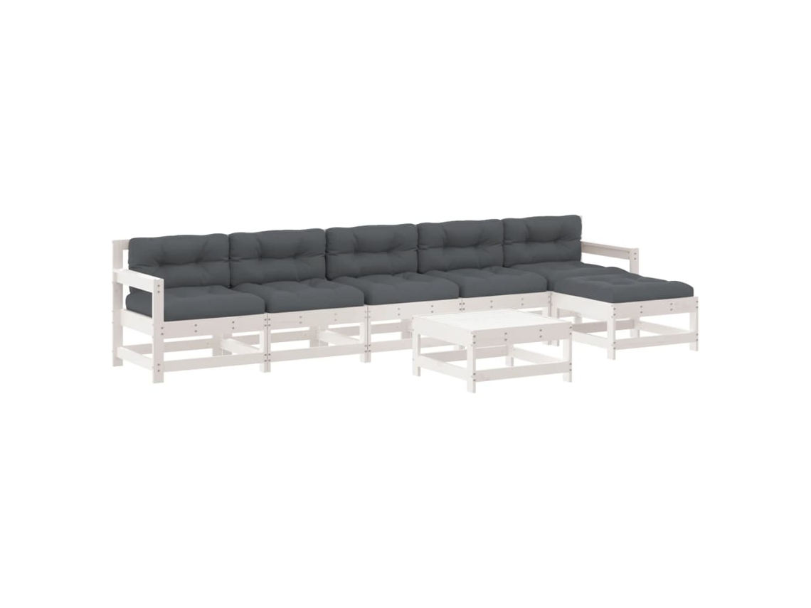 Garden Lounge Set, Garden Lounge Sets Vidaxl Branco Madeira (n/a)