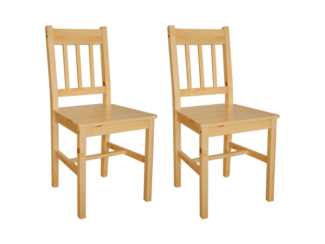 Vidaxl Cadeiras De Jantar 2 Pcs Madeira De Pinho