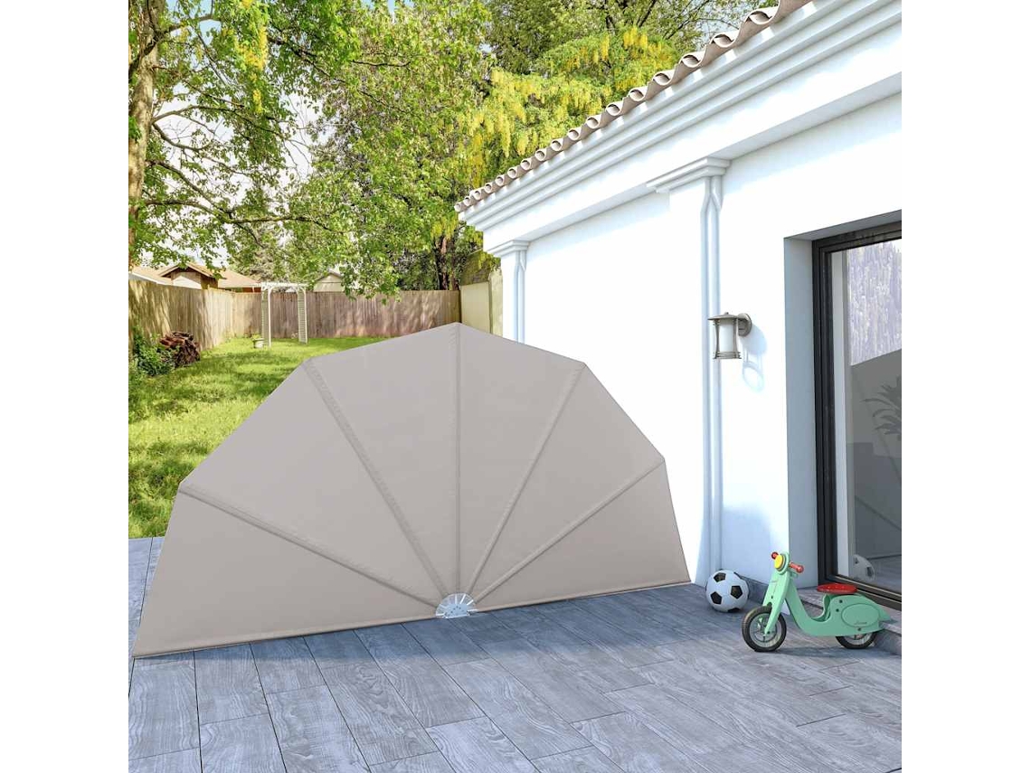 Vidaxl Toldo Lateral Dobrável Para Terraço 200 Cm Creme