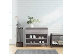 Vidaxl Sapateira 70x36x60 Cm Derivados De Madeira Cinzento Sonoma