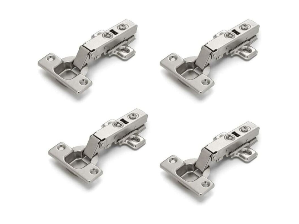 Sjqka, Conjunto De 4 Dobradiças Para Móveis, Aço Laminado A Frio, Fecho Suave, Fácil Instalação, Para Portas De Armários E Janelas