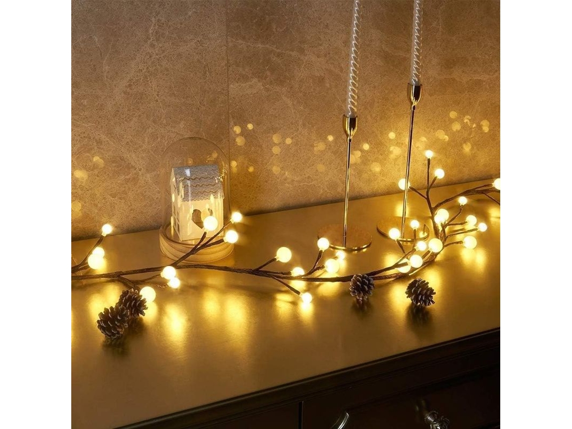 Guirlanda Nova Line de Galhos Marrons, 8.8 pés, 84 LEDs, Natal