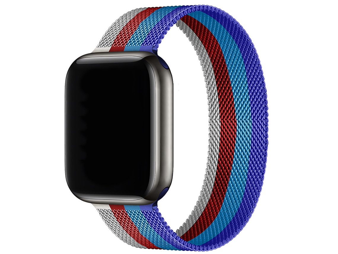 Bracelete Para Apple Watch 42/44/45/46/49mm Azul-vermelho-branco Cuich