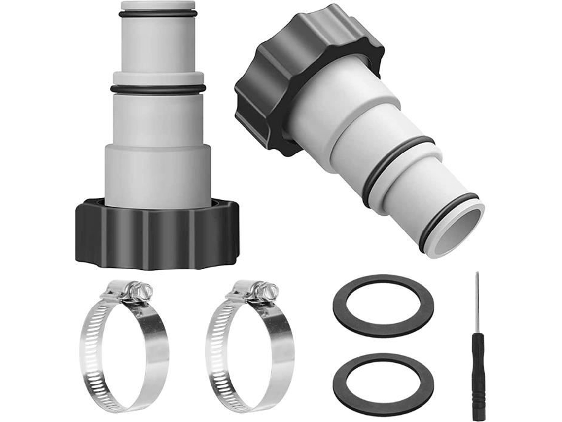 Adaptador de mangueira de piscina, adaptador de mangueira de reposição de 2 peças, adaptador de mangueira de reposição, adaptador de mangueira para pi
