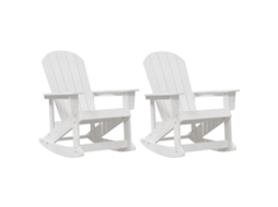 Conjunto 2 Conjunto De Lounge De Jardim Vidaxl Branco Polietileno (73.5 X 92 X 92 Cm)