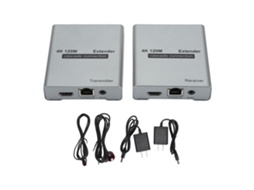 extensor de Interface Multimídia Hd 4k 120m com Transmissão em Cascata Sobre Cabo Cat5e/cat6 Us Plug