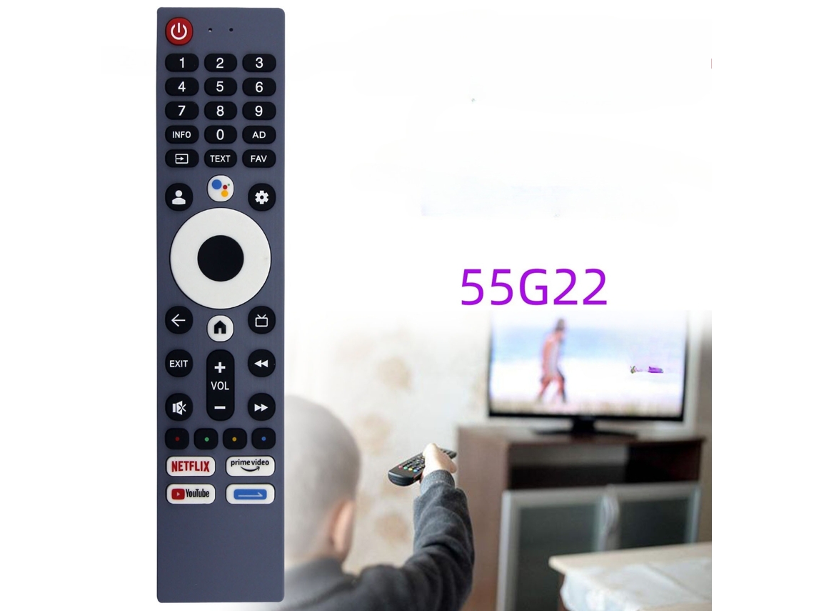 Comando de Tv para Askyworth Tv 55g22 com Voz Cinzento XIAOMOYU