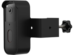 Suporte para câmera de vídeo Blink com revestimento externo em ABS e reforço interno em aço inoxidável.