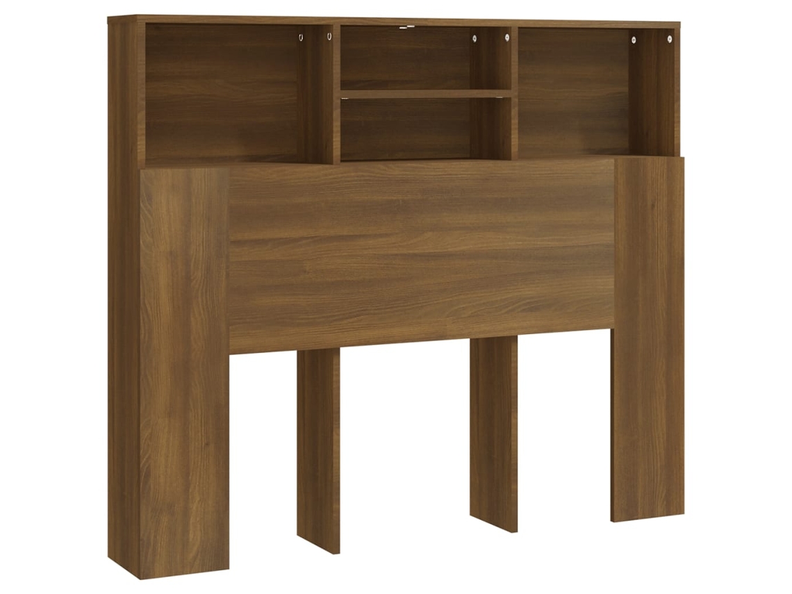 Headboard Cabinet, Headboard Cabinets Vidaxl Marrom Madeira Processada (120 X 19 X 103.5 Cm)