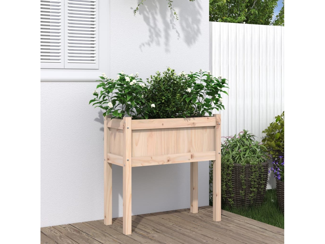 Vidaxl Vaso/floreira De Jardim Com Pernas 70x31x70 Cm Pinho Maciço