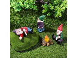 Figura De Gnomo De Jardim Ao Ar Livre Resina Impermeável Decoração De Jardim Acessório Colecionável