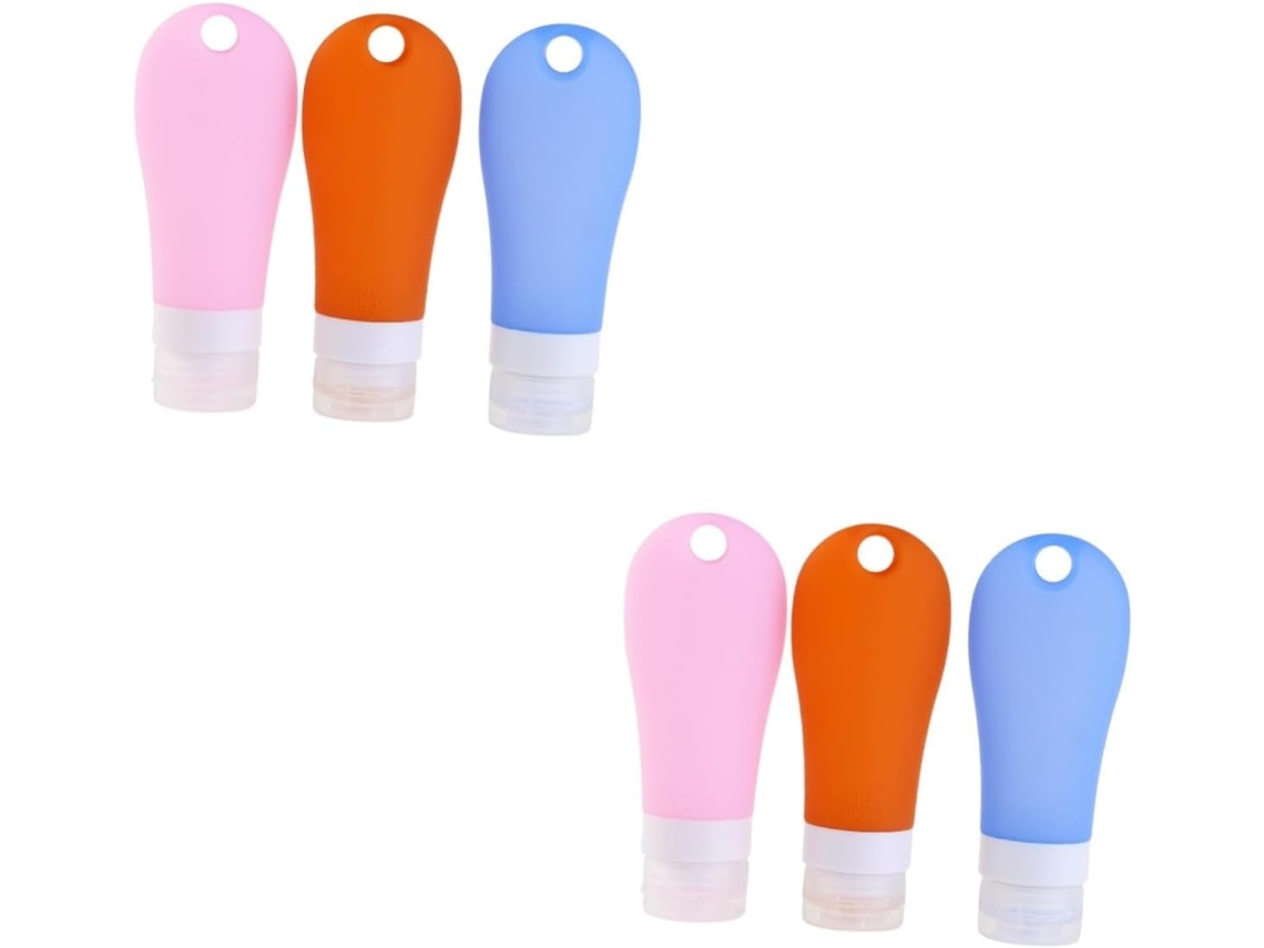 Conjunto De 6 Frascos Recarregáveis Para Viagem, Ideais Para Loção, Xampu E Cosméticos.
